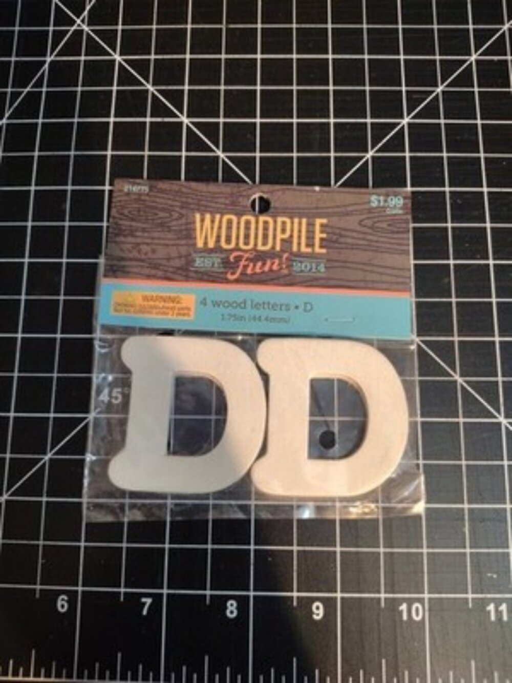 Hobby Lobby Woodpile 1.75” Wood Letters (4 Pieces Of Letter D) Still Sealed New